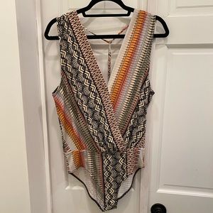 NWOT BCBGeneration Surplice Bodysuit